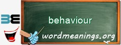 WordMeaning blackboard for behaviour